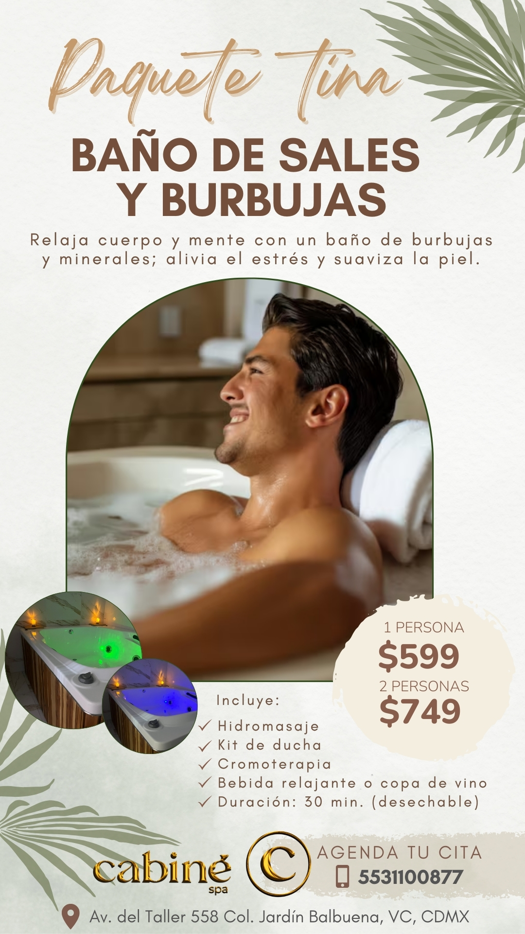 BAÑO DE SALES Y BURBUJAS